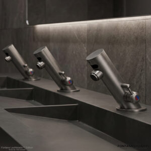 Gunmetal commercial bathroom faucet low-flow reference