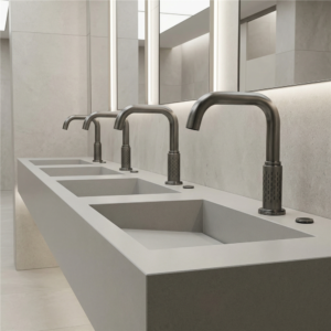 Green finish commercial faucet water-saving image