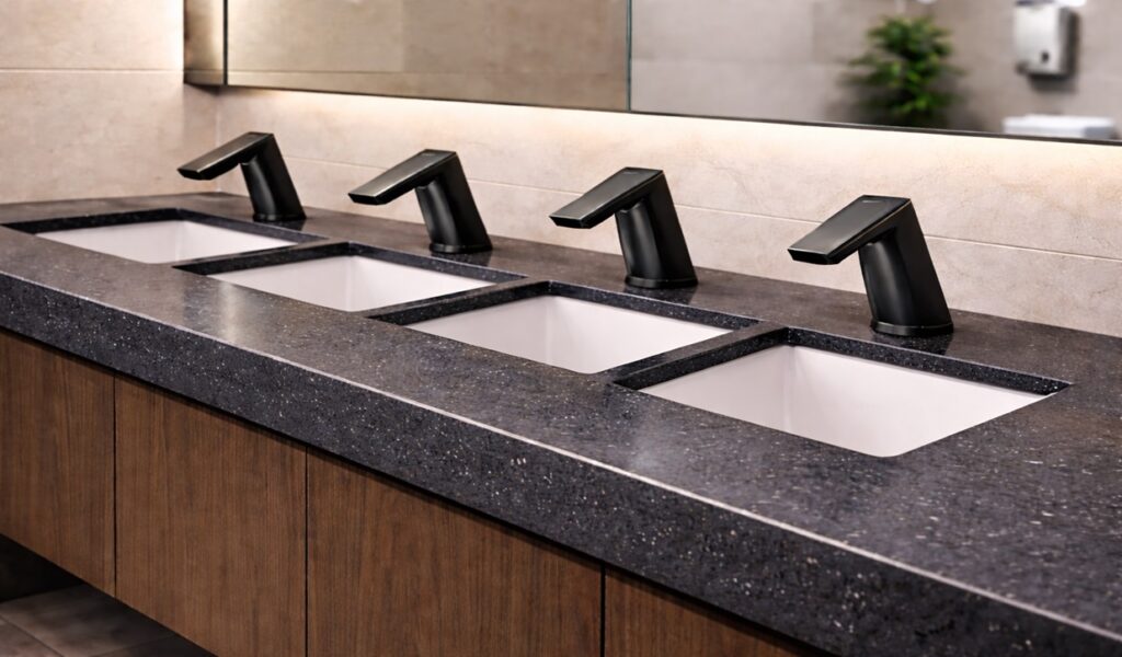 Commercial restroom architecture