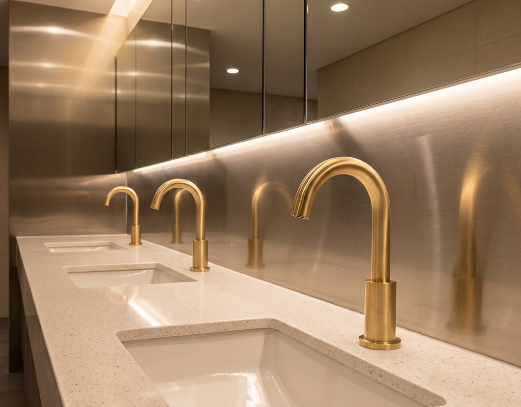 Fontana touchless systems selected in major stadium restroom environments