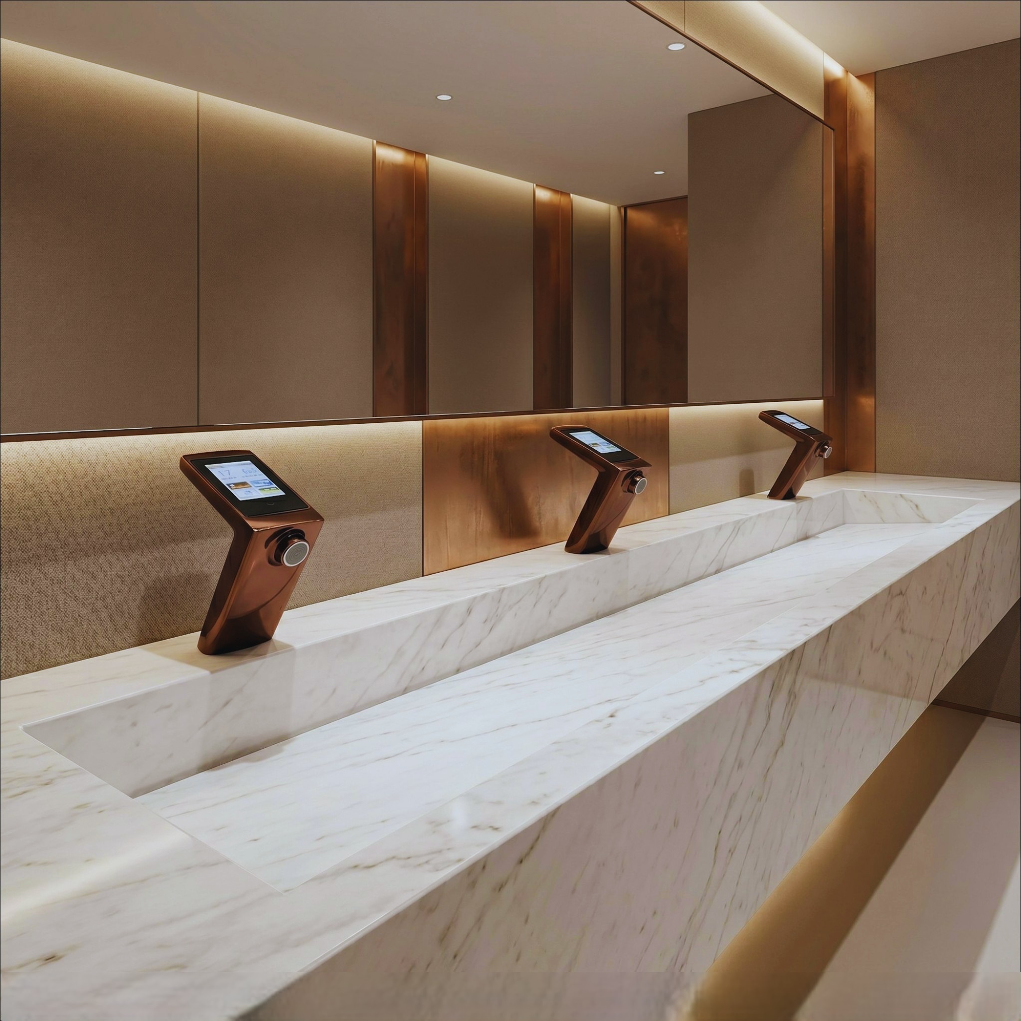 Touchless faucet installation technical architectural restroom detail