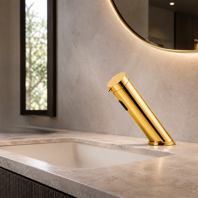 Commercial automatic touchless restroom fixture power planning for architects and MEP engineers